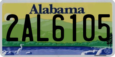 AL license plate 2AL6105