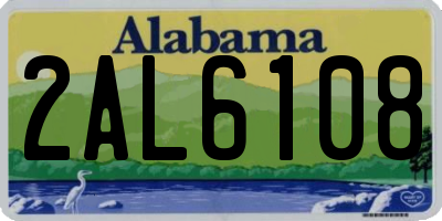 AL license plate 2AL6108