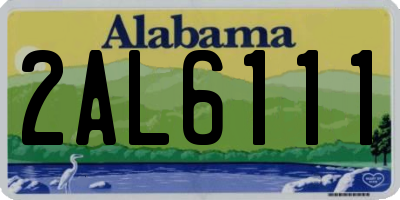 AL license plate 2AL6111