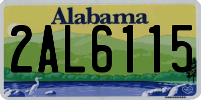 AL license plate 2AL6115