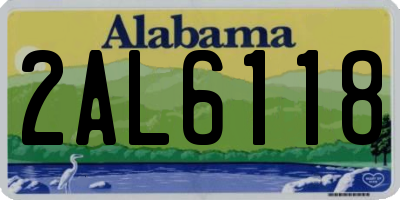 AL license plate 2AL6118