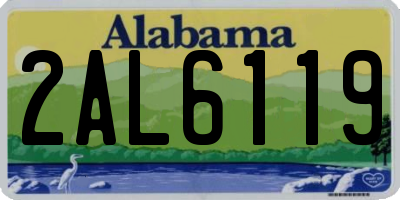 AL license plate 2AL6119