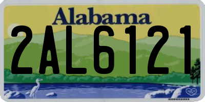 AL license plate 2AL6121