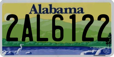 AL license plate 2AL6122