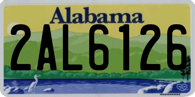 AL license plate 2AL6126
