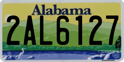 AL license plate 2AL6127