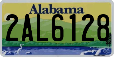 AL license plate 2AL6128