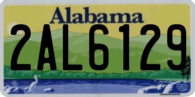 AL license plate 2AL6129