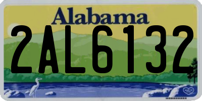 AL license plate 2AL6132