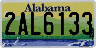 AL license plate 2AL6133