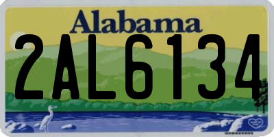 AL license plate 2AL6134
