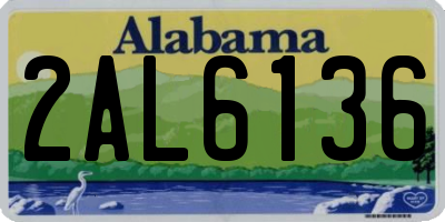 AL license plate 2AL6136