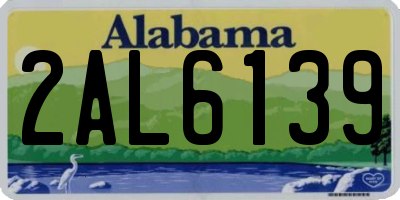 AL license plate 2AL6139