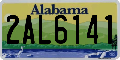 AL license plate 2AL6141