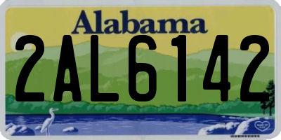 AL license plate 2AL6142
