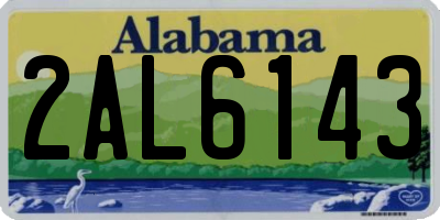 AL license plate 2AL6143