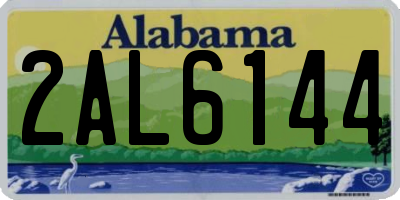 AL license plate 2AL6144