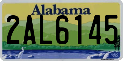 AL license plate 2AL6145