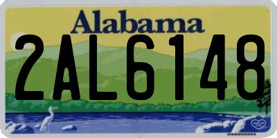 AL license plate 2AL6148