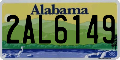AL license plate 2AL6149
