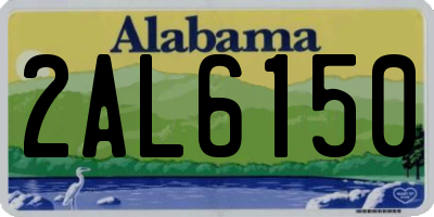 AL license plate 2AL6150