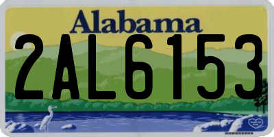 AL license plate 2AL6153