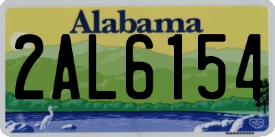 AL license plate 2AL6154