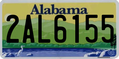 AL license plate 2AL6155