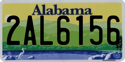 AL license plate 2AL6156