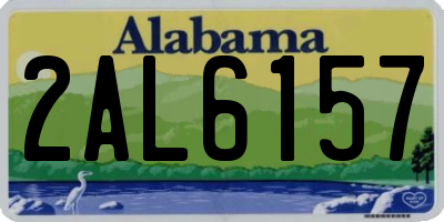 AL license plate 2AL6157