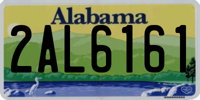AL license plate 2AL6161