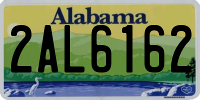 AL license plate 2AL6162