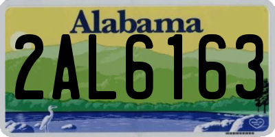 AL license plate 2AL6163