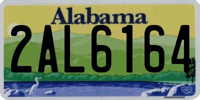 AL license plate 2AL6164