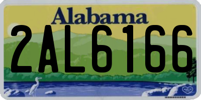 AL license plate 2AL6166