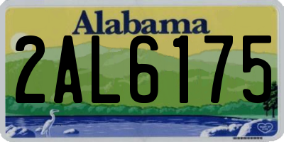 AL license plate 2AL6175