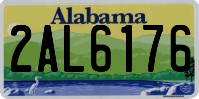 AL license plate 2AL6176