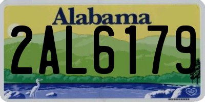 AL license plate 2AL6179