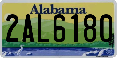 AL license plate 2AL6180