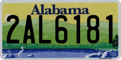 AL license plate 2AL6181