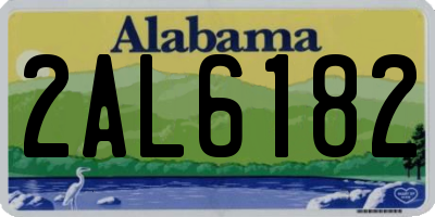 AL license plate 2AL6182