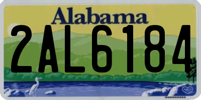 AL license plate 2AL6184