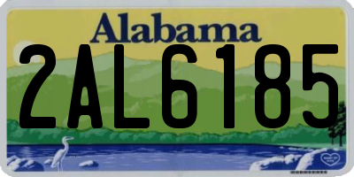 AL license plate 2AL6185