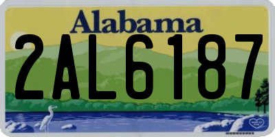 AL license plate 2AL6187