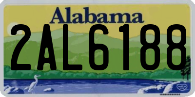 AL license plate 2AL6188