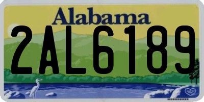 AL license plate 2AL6189
