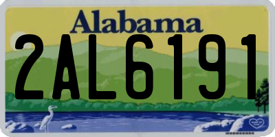AL license plate 2AL6191