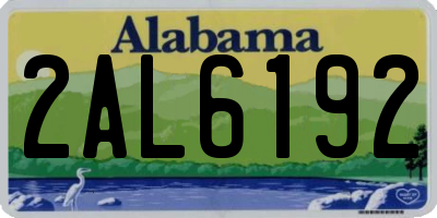 AL license plate 2AL6192