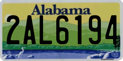 AL license plate 2AL6194
