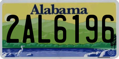 AL license plate 2AL6196